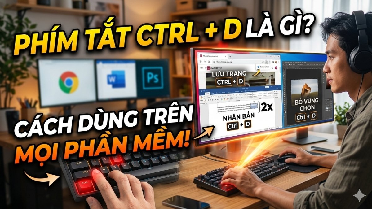 Phím tắt Ctrl + D là gì? Cách sử dụng Ctrl + D trên mọi phần mềm